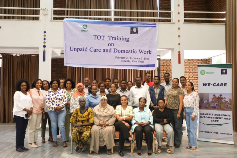 NEWA successfully conducted a five-day Training of Trainers on Unpaid Care and Domestic Work (UCDW) in collaboration with Oxfam GB Ethiopia