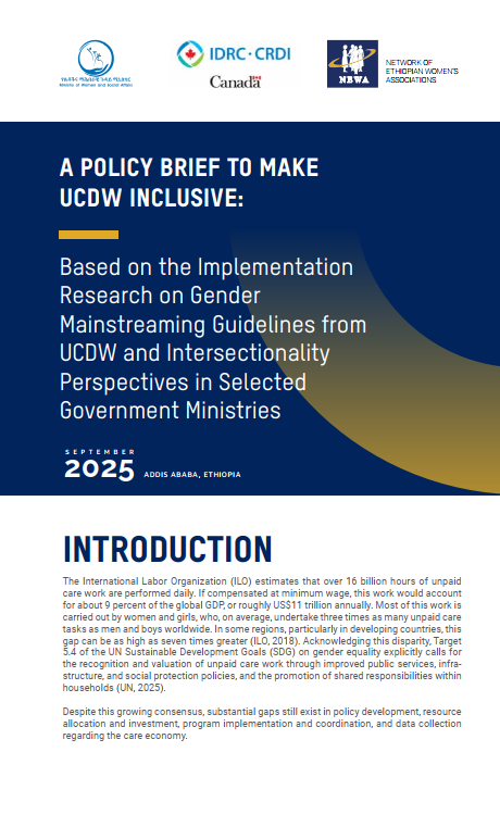 A POLICY BRIEF TO MAKE UCDW INCLUSIVE: Based on the Implementation Research on Gender Mainstreaming Guidelines from UCDW and Intersectionality Perspectives in Selected Government Ministries