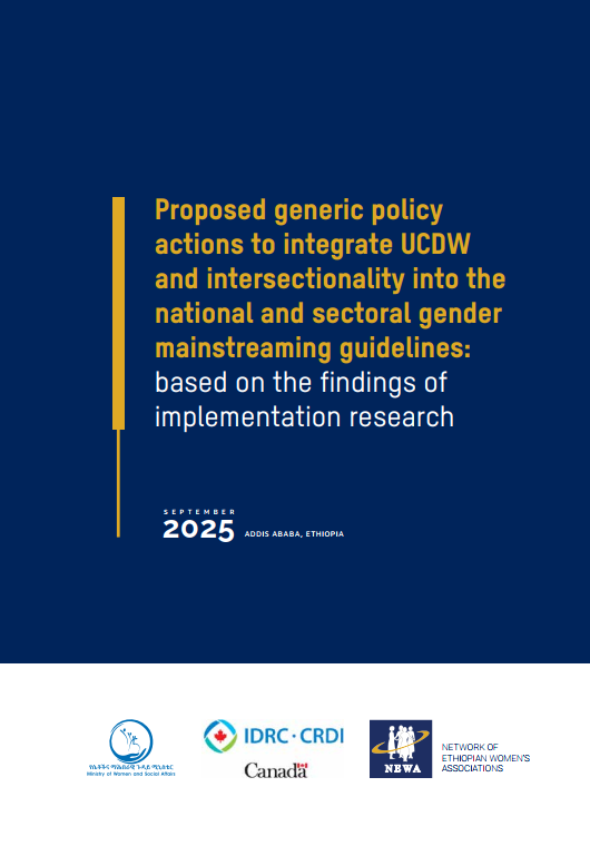 Proposed generic policy actions to integrate UCDW and intersectionality into the national and sectoral gender mainstreaming guidelines: based on the findings of implementation research